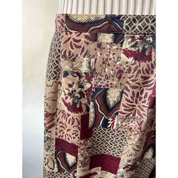 Sag Harbor Missy Maxi Skirt With Abstract Floral Print Size S 100% Polyester Mad - Picture 11 of 16
